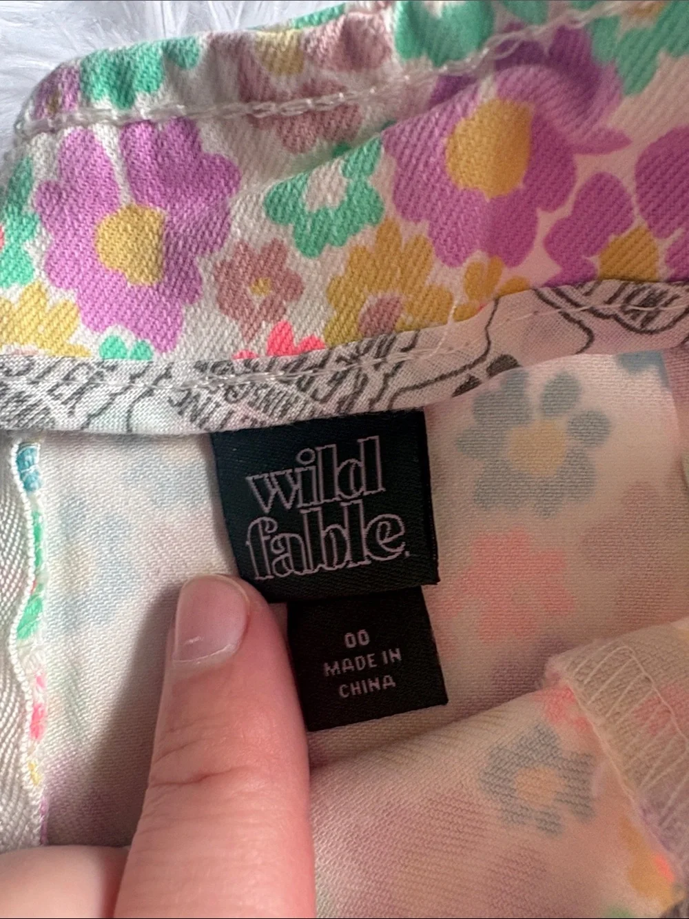 Wild Fable Floral Mini Denim Skirt Size 00